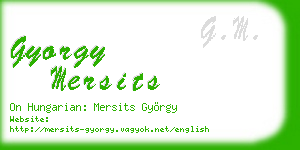gyorgy mersits business card