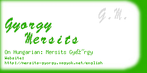 gyorgy mersits business card